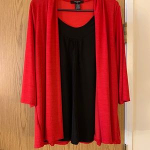 Classy Red Blouse Plus Size